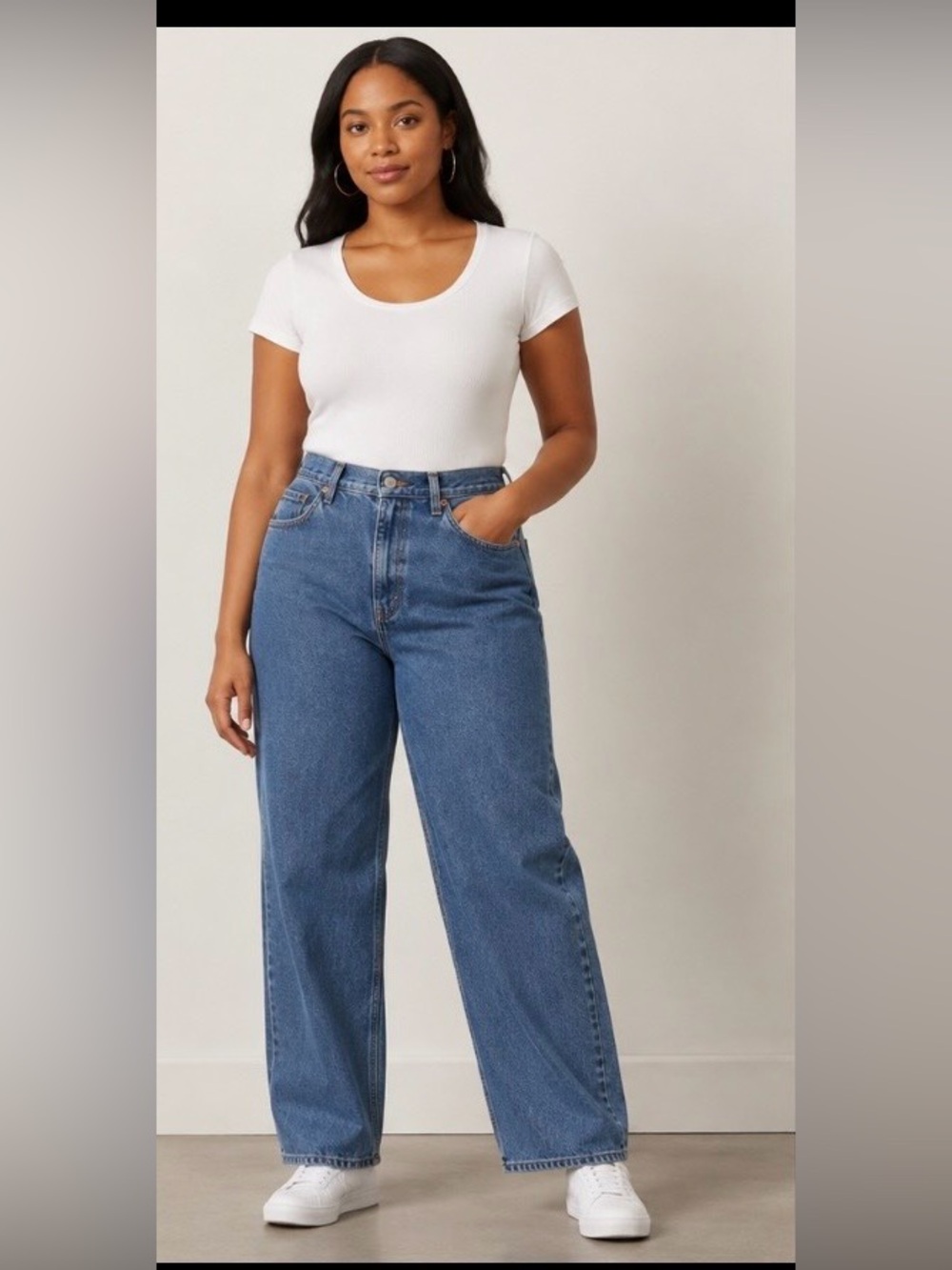 Men's Relaxed Fit Blue Denim Jeans 505